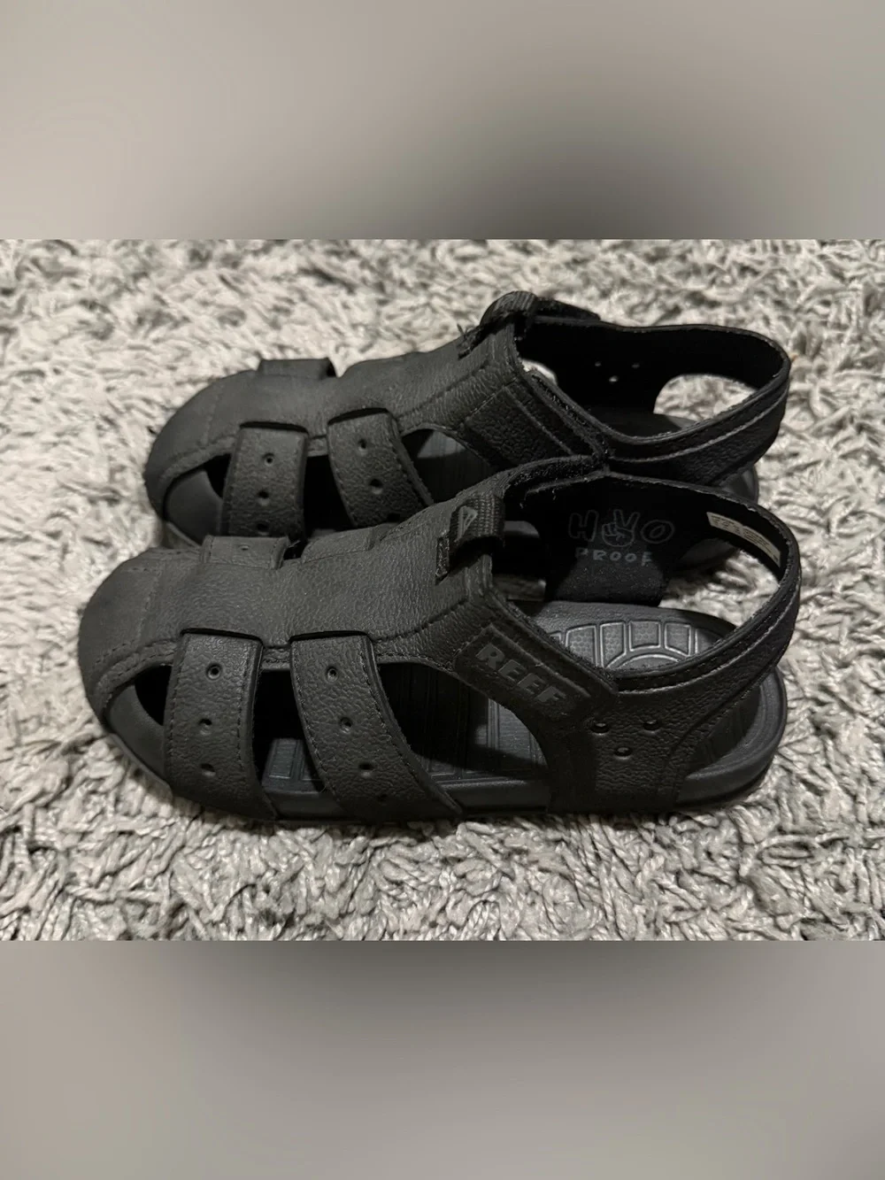 Reef Boy’s Black Fisherman Sandals